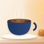Shilajit resin dissolving in a morning cup of tea beside shilajit gummies and gum leaves